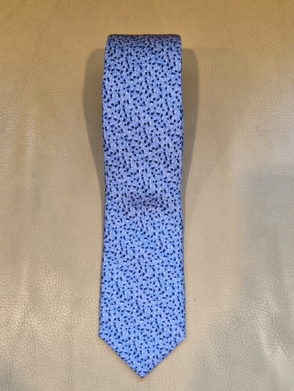 AZALEA Bellagio Men's Light Blue Patterned Silk Tie